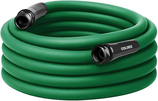Flexzilla Colors Garden Hose 5/8 in. x 50 ft., Lightweight All-Weather Water Hose, Durable and Flexible, Leak-Free Connections, Forest Green