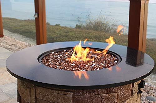 Hiland Reflective Fire Glass, 10 lb, Copper