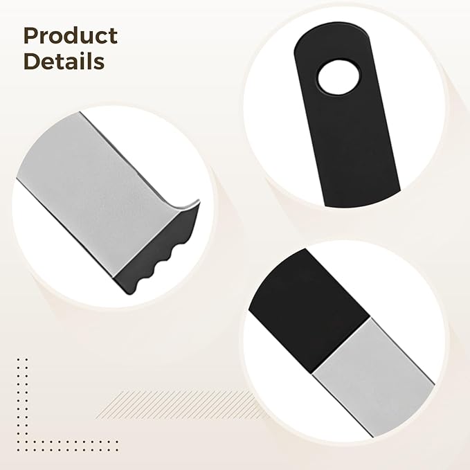 2 Pcs Paver Puller Tool with Serrated Edge, Heavy Duty Metal Paving Brick Extractor, 8.9 Inches, Comfortable Black Plastic Handle for Easy Garden Patio Paver Replacement