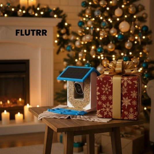 FLUTRR Smart Bird Feeder with Camera | HD Solar Powered Bird Feeder with Camera | Night Vision Camera with Motion Detection | WiFi Bird Cam is Perfect for Bird Lovers |
