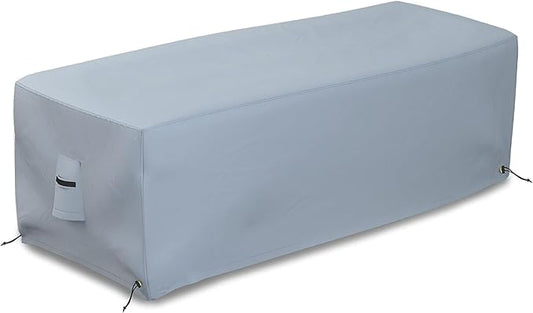 Covers & all Outdoor Rectangular Fire Pit Cover, Rectangle Heavy Duty18 Oz Waterproof UV & Weather Resistant, for Patio Lawn Garden Outside, Air Vents & Drawstrings (48"L x 25"W x 18"H, Gray)
