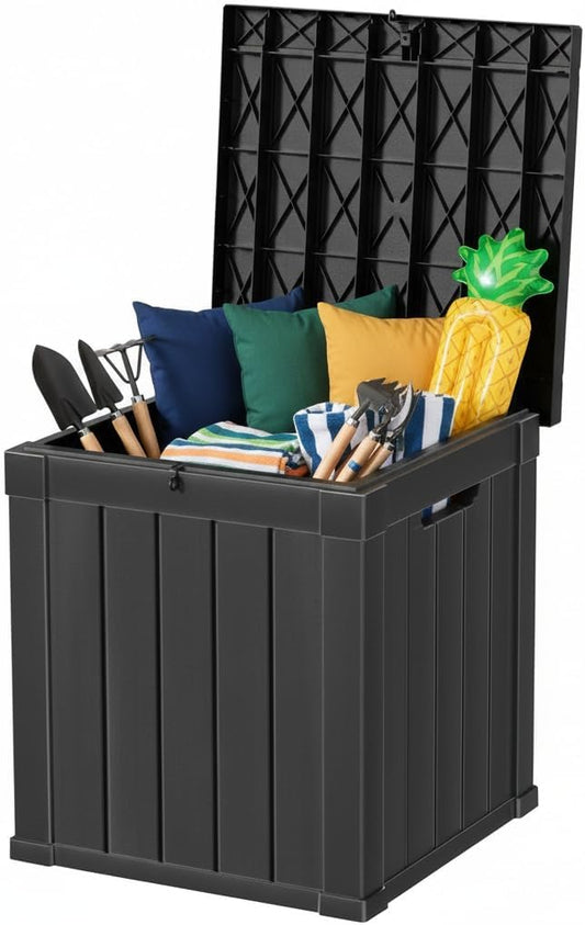 Extra Large 50 Gallon Storage Chest: Lockable Waterproof Deck Box for Home Indoor Outdoor Organization, Easily Stores Holiday Decorations, Toys, Patio Cushions & Pool Equipment