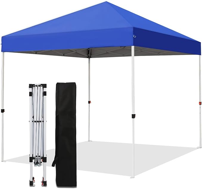 Northroad 8X8 FT Pop Up Canopy, Outdoor Instant Canopy Tent w/Carrying Bag, Portable Gazebo Shelter for Wedding Party,Commercial Event,Patio,Garden,Beach -Blue