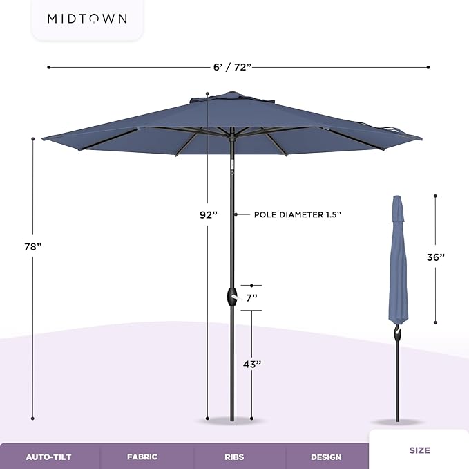 Midtown Umbrellas Patio Umbrella Color 137