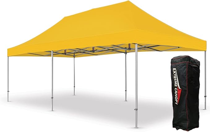 Extreme Canopy Commercial Heavy Duty Aluminum Instant Popup Canopy Tent (Yellow, 13ft x 26ft)