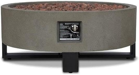 Bowery Hill Contemporary Propane Fire Bowl for Outdoors in Glacier Gray