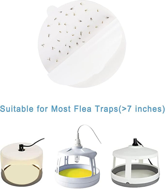 Flea Trap Refill Discs Sticky Pads 30 Pcs, 7.1 Inch Round Replacement Glue Boards for Victor The Ultimate and Other Flea Traps for Inside Your Home