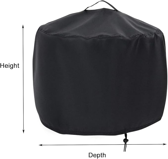 Fire Pit Cover,Waterproof Outdoor Covers with Handles and Drawstring-32"D x 14"H