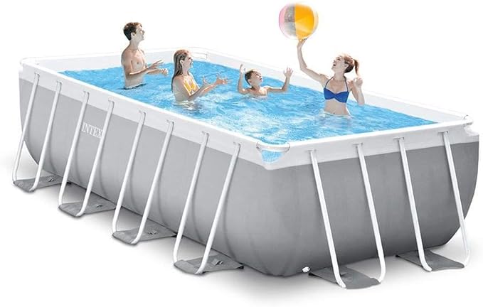 Intex 16ft x 3.5ft Above Ground Rectangular Frame Swimming Pool Set & Skimmer