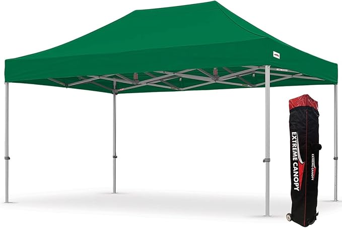 Extreme Canopy Commercial Heavy Duty Aluminum Instant Popup Canopy Tent (Green, 10ft x 15ft)