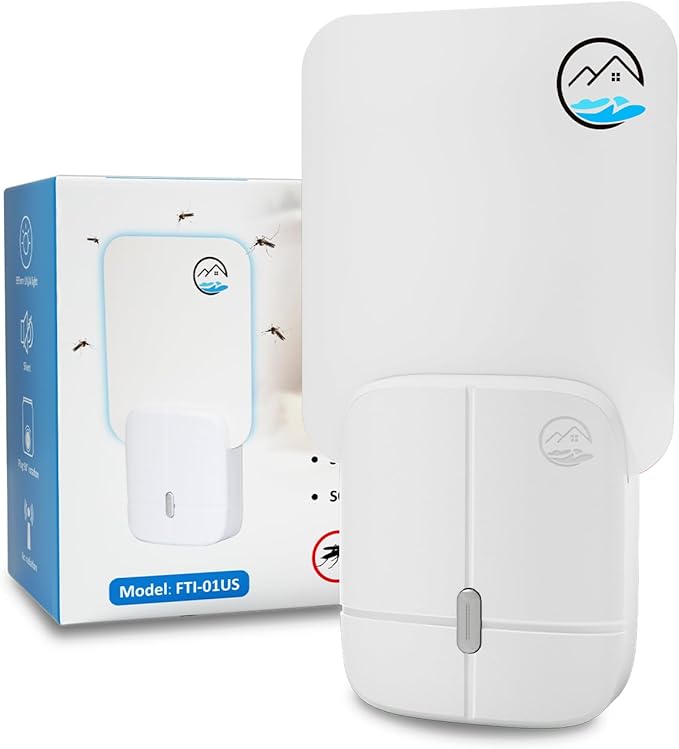 Indoor Gnat Traps, Fruit Fly Trap, Flying Insect Trap, Start Protect 400 Sq Ft, Suitable for Gnat, Moth, and Mosquito, and Can be Used in Every Corner of The Home, 1 Device+2 Glue Cards