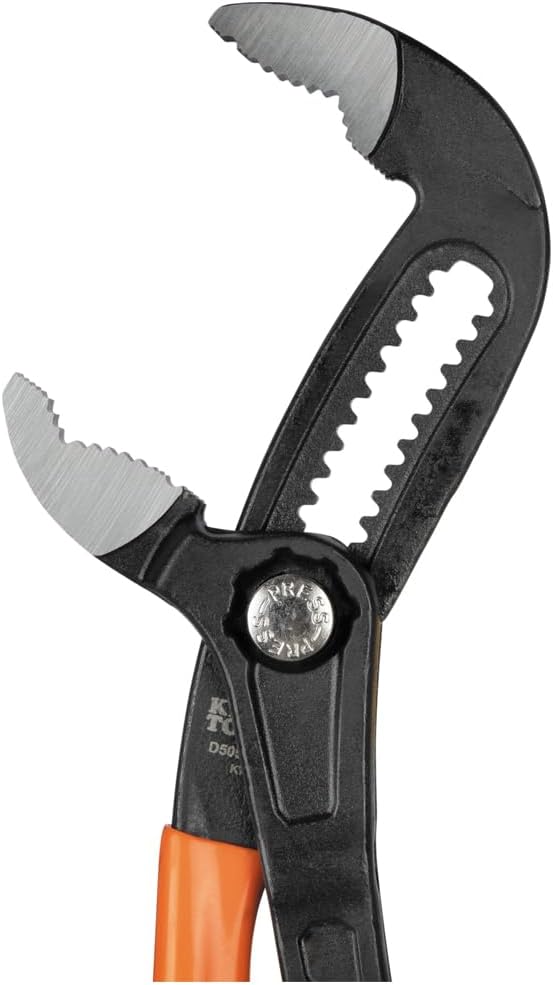 Klein Tools D5053BKIT 3-Piece Adjustable Pliers, Quick-Adjust Klaw Pump Pliers Set, 7-Inch, 10-Inch, and 12-Inch, Compact Design with V-Jaw and Hardened Teeth for Maximum Torque