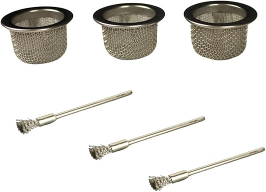 Cocktail Smoker Replacement Mesh Basket & Stainless Steel Wire Brush for Cleaning by Smokeshow (3-Pack)