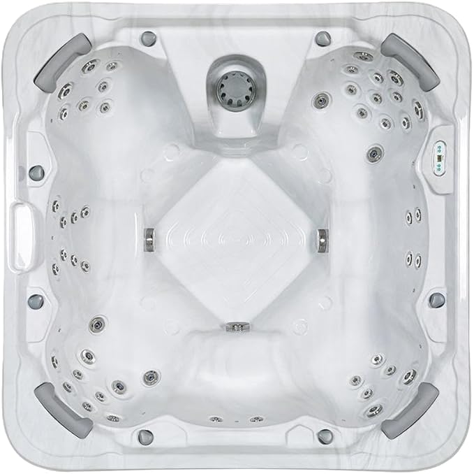 Bueno Spa Chicago 7 - Person 54 Jets Acrylic Standard Hot Tub with New Arctic Max Insulation, Ozonator, LED Lights, and Cover
