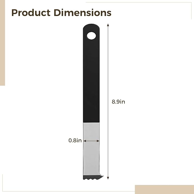 2 Pcs Paver Puller Tool with Serrated Edge, Heavy Duty Metal Paving Brick Extractor, 8.9 Inches, Comfortable Black Plastic Handle for Easy Garden Patio Paver Replacement