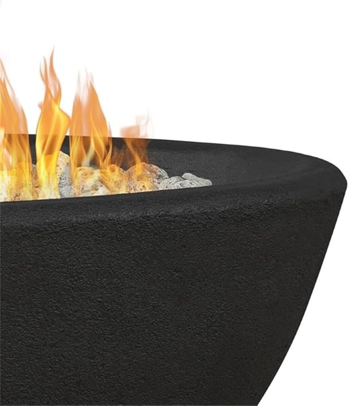 Home Square 2-Piece Set with Oval Propane Fire Bowl and Tank Cover in Shale