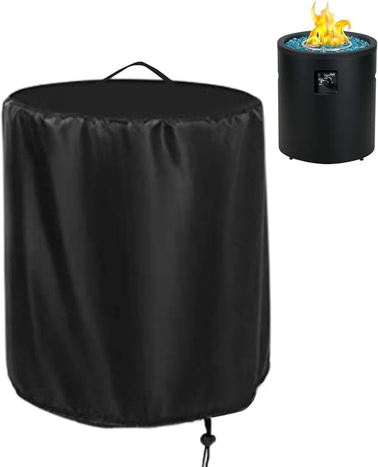 Fire Pit Cover Propane Fire bowl Column for BALI OUTDOORS 23 Inch Cylinder Firepit,24" D X 27" H Waterproof Outdoor Propane Fire Pit Cover for Tabletop Fire Pit Stones