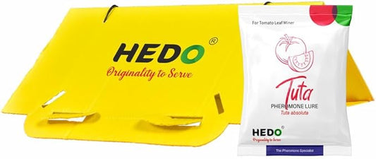 HEDO Delta Pheromone Trap with Tuta Lure for Tomato Leaf Miner(Tuta absoluta) to Control Damage in Tomato Pack of 5