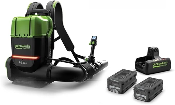 GREENWORKS Commercial Optimus 82v 36N Backpack Leaf Blower Core530 DP Kit BB361-C5DP (CORE TECH Batteries)