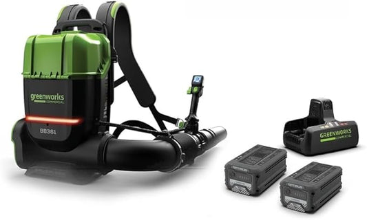 GREENWORKS Commercial Optimus 82v 36N Backpack Leaf Blower Core530 DP Kit BB361-C5DP (CORE TECH Batteries)