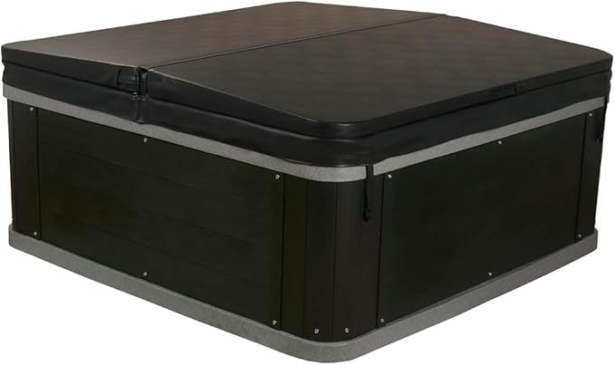 AquaLife Ariana™ 7-Person 30-Jet Non-Lounger Hot Tub with LED Lighting, Insulated Cover, Built-in Ice Bucket, Stainless Steel Heater and Ozonator