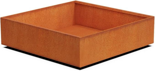PLANTERCRAFT Corten Steel Planter Square Cube Metal Garden Box Heavy Duty | Made in USA | Fully Assembled | Commercial Residental Outdoor