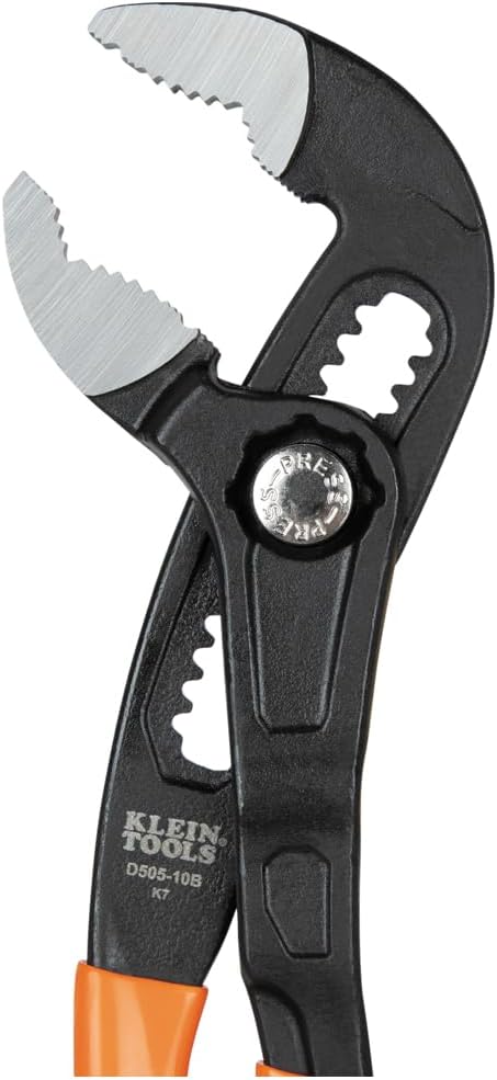 Klein Tools D5053BKIT 3-Piece Adjustable Pliers, Quick-Adjust Klaw Pump Pliers Set, 7-Inch, 10-Inch, and 12-Inch, Compact Design with V-Jaw and Hardened Teeth for Maximum Torque