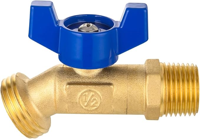 EFIELD (Pack of 5) 1/4-Turn Outdoor Spigot, Sillcock Hose Bibb Valve 1/2" Male NPT Inlet ×3/4" Male GHT Threaded Garden Hose Outlet/Connector (5),(SILLCOCK045-5PCS)