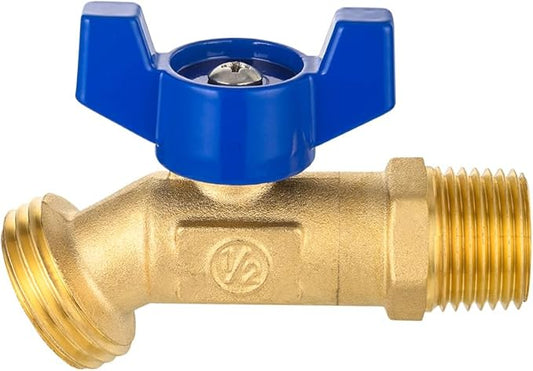 EFIELD (Pack of 20) 1/4-Turn Outdoor Spigot, Sillcock Hose Bibb Valve 1/2" Male NPT Inlet ×3/4" Male GHT Threaded Garden Hose Outlet/Connector (20),(SILLCOCK045-20PCS)