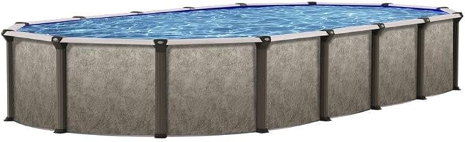 In The Swim 12' x 18' Oval Above Ground Swimming Pool - Epic Package - Featuring: Sand Filter, Pump System and A-Frame Ladder