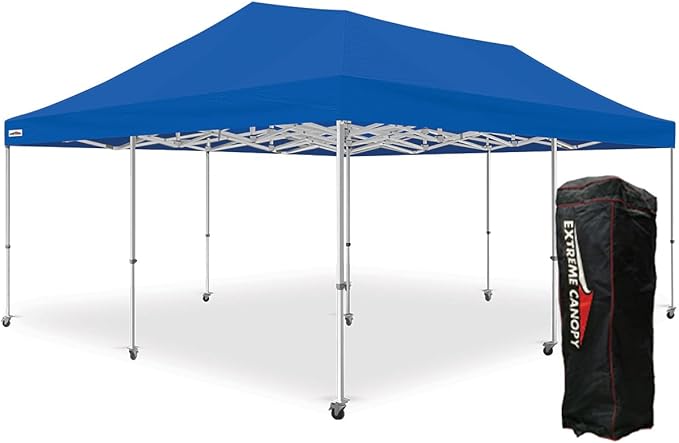 Extreme Canopy Commercial Heavy Duty Aluminum Instant Popup Canopy Tent (Blue, 20ft x 20ft)