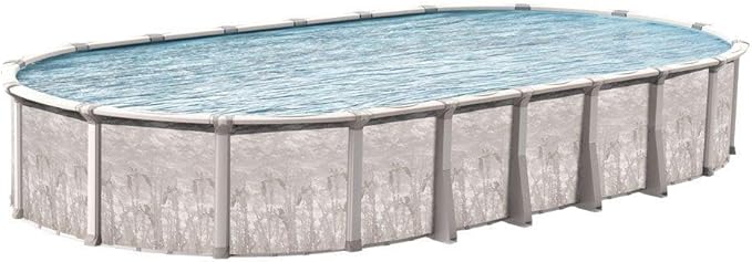 In The Swim 21' x 43' Oval Above Ground Swimming Pool - Marina Package - Featuring: Sand Filter, Pump System and A-Frame Ladder