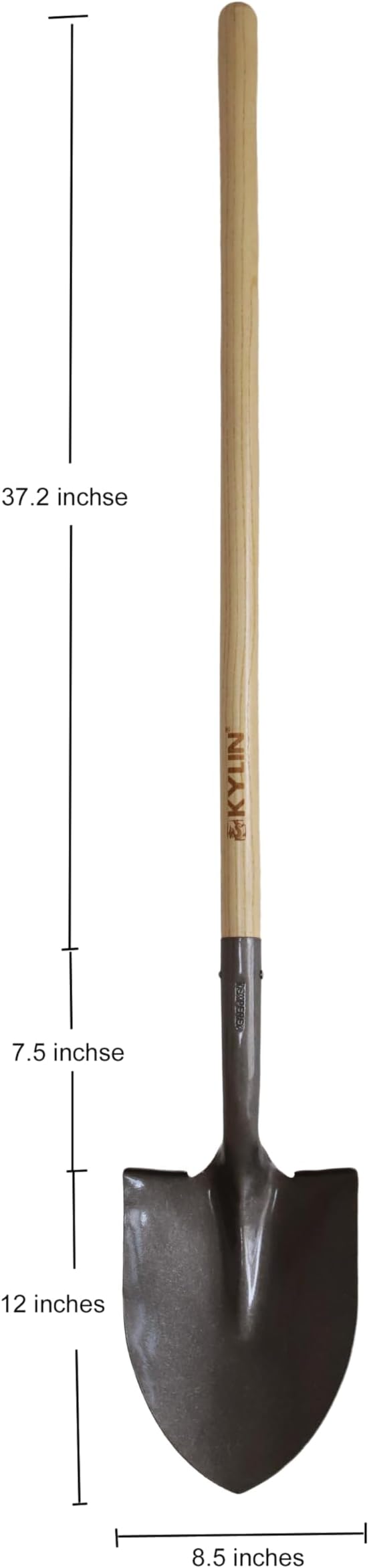 Kylin Multi-Purpose Garden Spade Shovels Set for Digging and Transfer with Durable Hard Wood Heavy Duty Handle (5 Pack)
