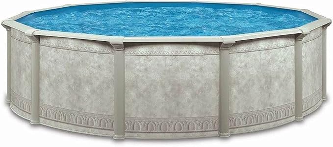 Aquarian Steel-Frame Above-Ground Pool Kit w/Pump & Leaf Skimmer, Venetian, 21'