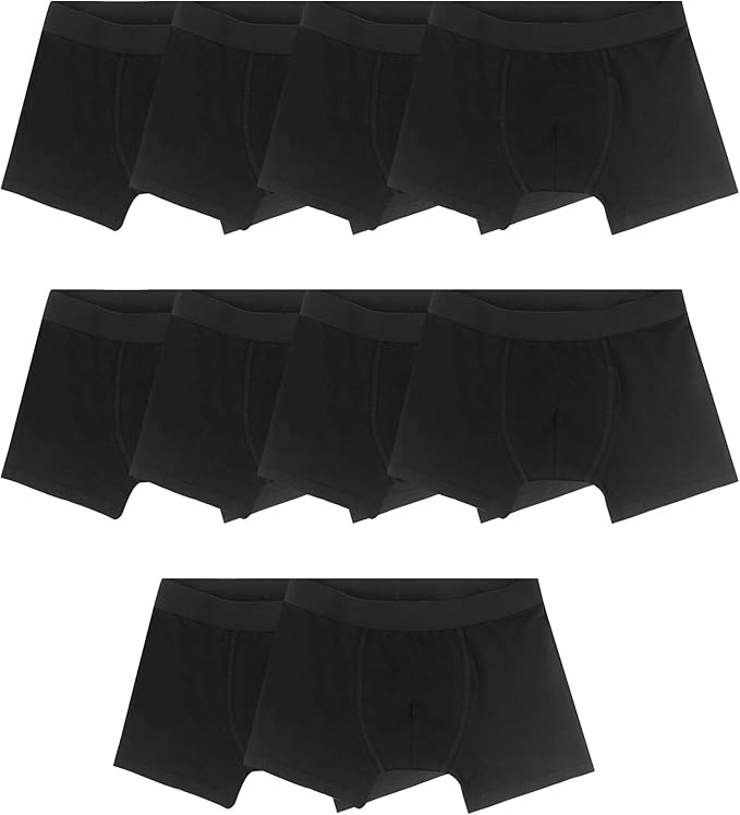Boys Underwear Printed Boxer Briefs,Moisture Wicking Breathable,Assorted 10-Pack 1604