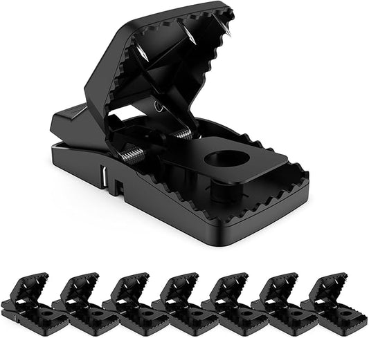 8-Pack Unstoppable Rat Trap with Steel Fangs, Stronger Large Mouse Snap Traps That Kill Instantly, Dispatch More Rodents Faster, Indoor & Outdoor Use and Reusable