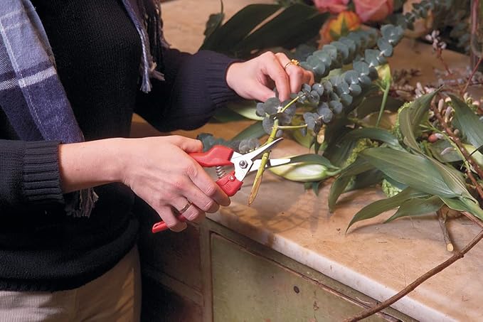 Felco F310 Pruning Snips – 7.3" Lightweight Garden Clippers for Fine Trimming & Harvesting | Pruning Shears for Gardening | Garden Snips and Pruners with Forged Aluminum Handles, Precision Tip