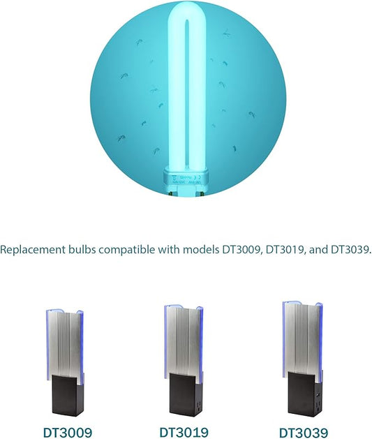 9W 21050 Replacement Bulbs for Dynatrap DT3009 DT3019 DT3039 Indoor Insect Mosquito Trap, 2 Pack