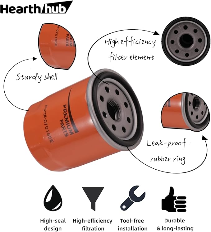 Generator 6485 Maintenance Kit - 0J8478 Air Filter, 070185E Oil Filter, RC12YC Spark Plugs, Compatible with 22KW 16 - 20KW 24KW 26KW Air Cooled Standby Generator with 999cc Engine 2013+ (1 Pack)