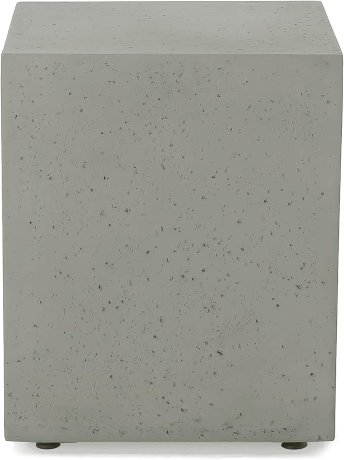 Propane Tank Cover Table for Fire Pits, 20 LB MGO Propane Tank Holder with Side Handles, Outdoor Tank Storage Side Table for Patio, Gas Griddle, Light Gray