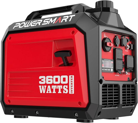 PowerSmart 3600-Watt Portable Inverter Generator with Super Quiet, 30 amp for RV-Ready