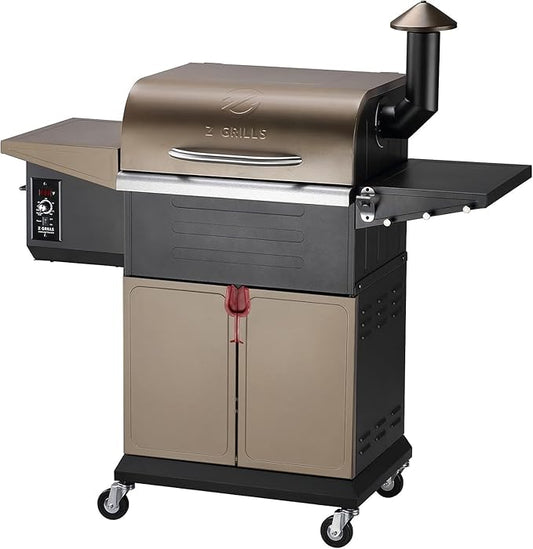 Z GRILLS 600D Wood Pellet Grill – 8-in-1 BBQ Smoker with PID 3.0 Controller, 572 sq in Cooking Area for Outdoor Grilling and Smoking, Huge Storage Cabinet Side Shelf with Tool Hooks