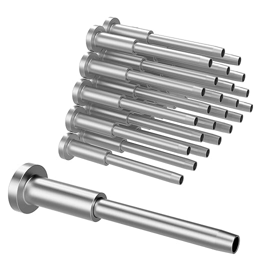 BLIKA 24 Pack Invisible Cable Railing Kit, T316 Stainless Steel 1/8" Invisible Receiver and Swage Stud End for Cable Railing, Swage Tensioner 1/8" for Wood/Metal Post, Cable Railing Hardware