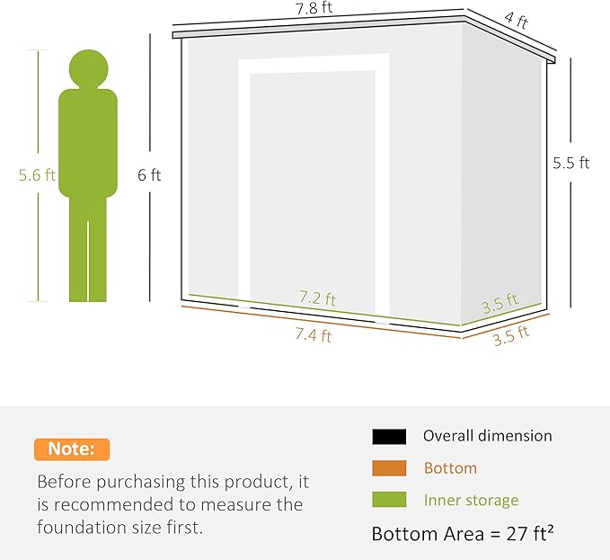 Outsunny 8' x 4' Outdoor Storage Shed, Plastic Shed with Vent, Window and Double Lockable Doors, Utility Resin Shed for Patio, Backyard, Lawn, Garage, Gray