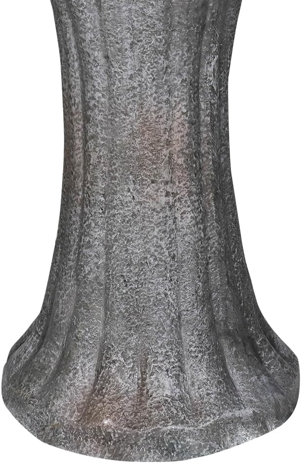 ourrco Marble Finish Concrete Outdoor Water Fountains 2-Tier Decor Dark Castle Designed 41.7" H Waterfall Fountains for Yard, Garden, Deck, Patio, Backyard, Porch, Lawn