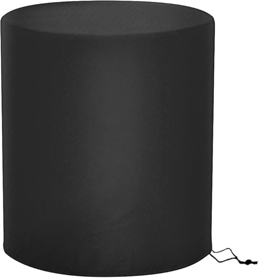 Chiminea Cover Outdoor Waterproof Chiminea Fire Pit Cover Heavy Duty Durable Chiminea Protection Cover with Drawstring (Black, 24D x 24H)