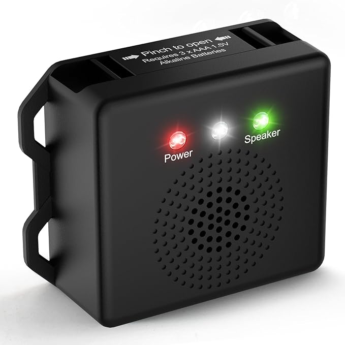 Rodent Repellent for Car, Battery Powered Under Hood Animal Repeller, Ultrasonic Rat and Mice Deterrent Device, Electronic Pest Control for RV, Truck, Garage, Vehicle Engine Protection, Pack of 2