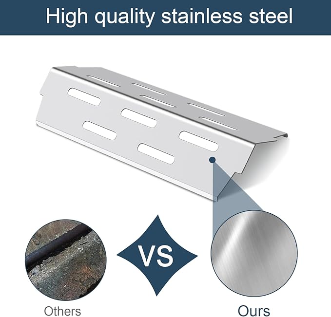 Grieptra Heat Deflectors for Weber Genesis II 300/LX 300, GS4 Genesis ii E-310 ii E-315 ii E/S335 ii se-335 Grill (304 Stainless Steel, ES/410 * 3)