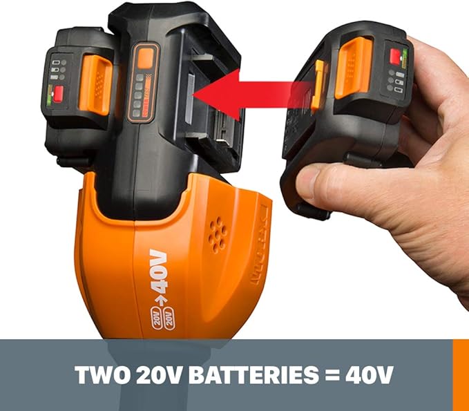Worx String Trimmer Cordless, Edger 40V Power Share Weed Trimmer 13" (2 Batteries & Charger Included) WG184