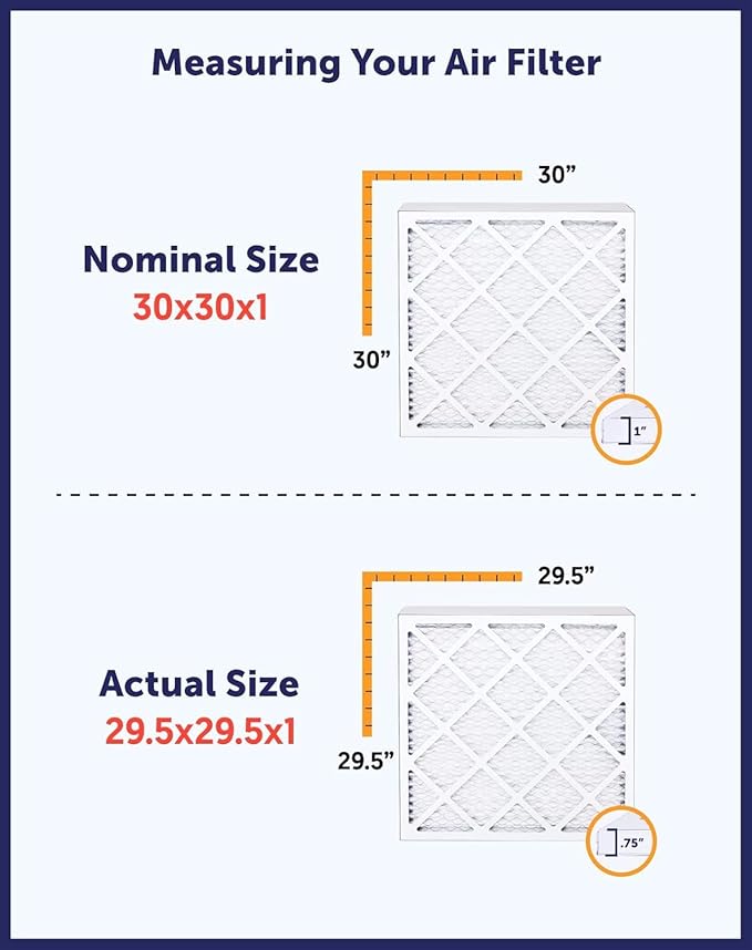 Filter King 11.5x24.5x2 Air Filter | 4-PACK | MERV 8 HVAC Pleated A/C Furnace Filters | MADE IN USA | Actual Size: 11.5 x 24.5 x 1.75"